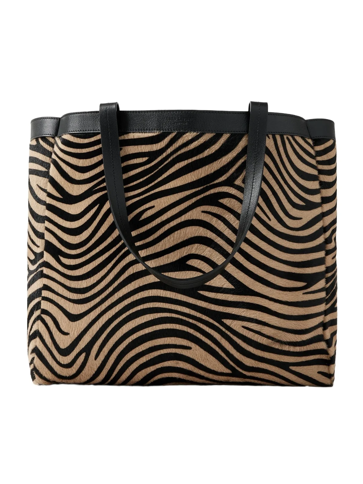 Loren Medium Textured-leather Trimmed Zebra-print Calf Hair Tote Loren Medium Textured-leather Trimmed Zebra-print Calf Hair Tote
