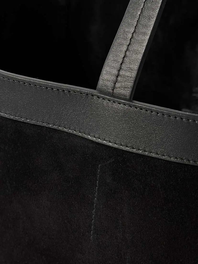 Nili Lotan Loren Leather-trimmed Suede Tote | Thumbnail 4 Nili Lotan Loren Leather-trimmed Suede Tote | Thumbnail 4
