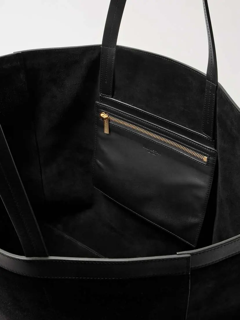 Nili Lotan Loren Leather-trimmed Suede Tote | Thumbnail 5 Nili Lotan Loren Leather-trimmed Suede Tote | Thumbnail 5