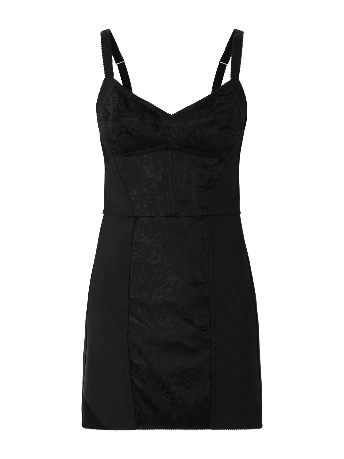 Lace-paneled Jersey Mini Dress