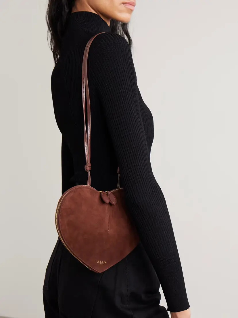 Alaïa Le Coeur Suede And Leather Shoulder Bag | Thumbnail 6 Alaïa Le Coeur Suede And Leather Shoulder Bag | Thumbnail 6