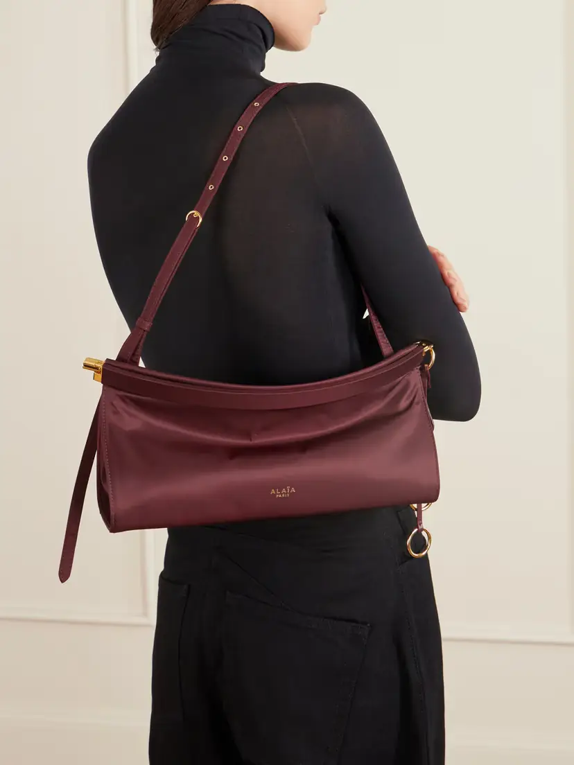 ALAÏA Le Click E/w Medium Satin-twill Shoulder Bag | Thumbnail 2 ALAÏA Le Click E/w Medium Satin-twill Shoulder Bag | Thumbnail 2