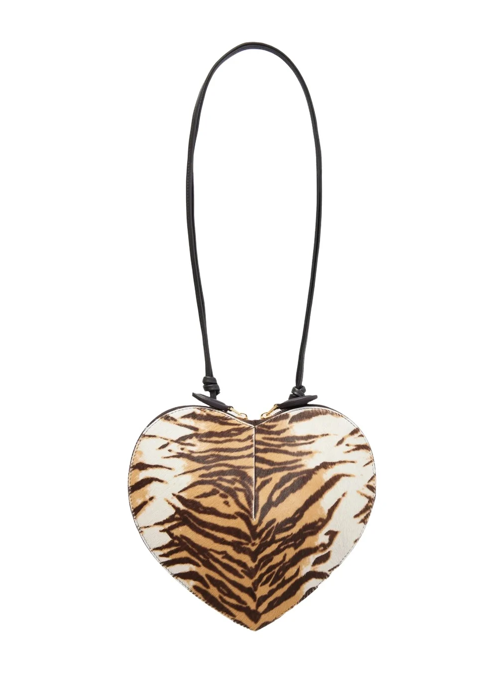 ALAÏA Le Coeur Animal-print Leather-trimmed Calf Hair Shoulder Bag