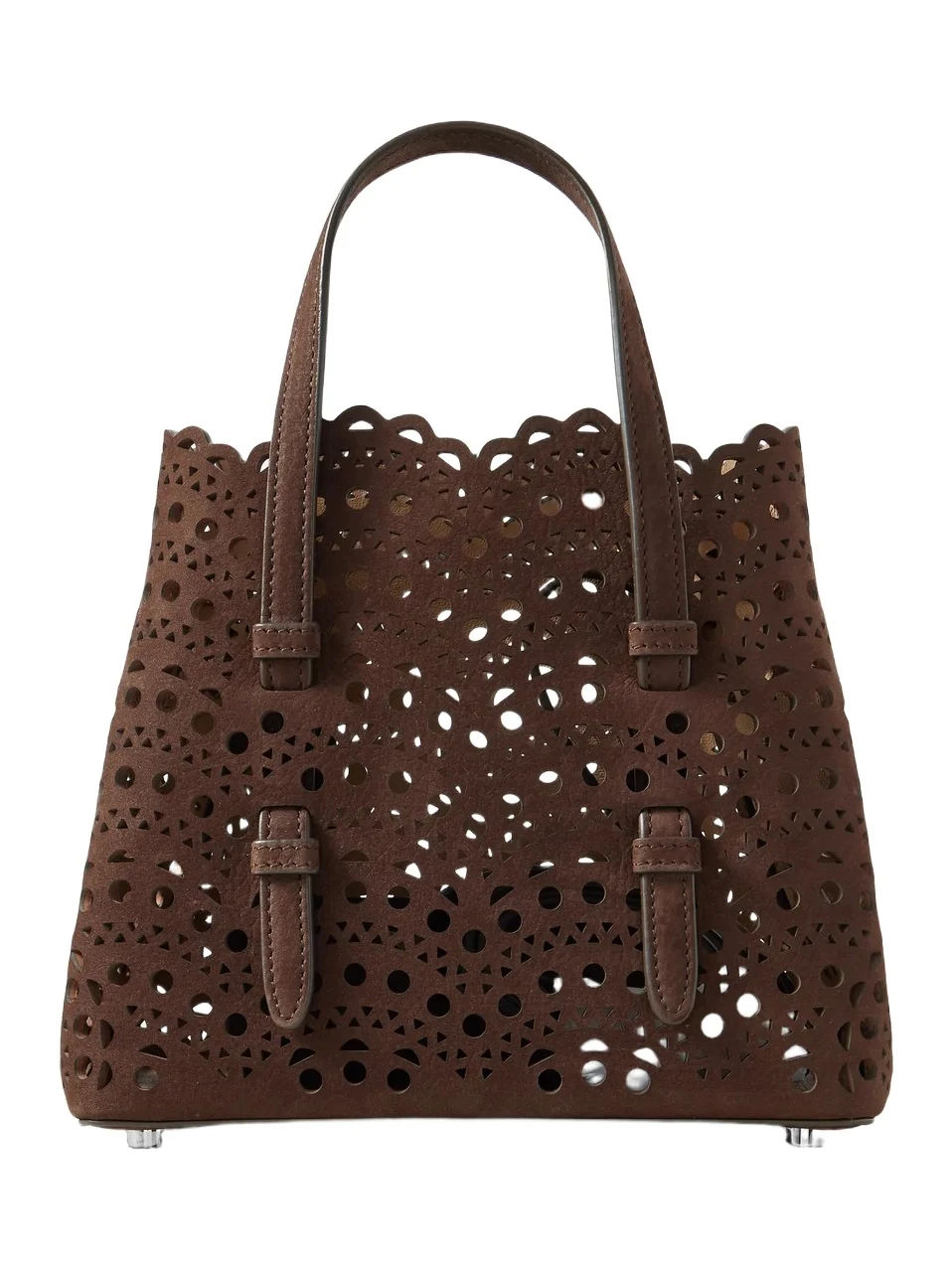 ALAÏA Mina Laser-cut Leather Top-handle Bag