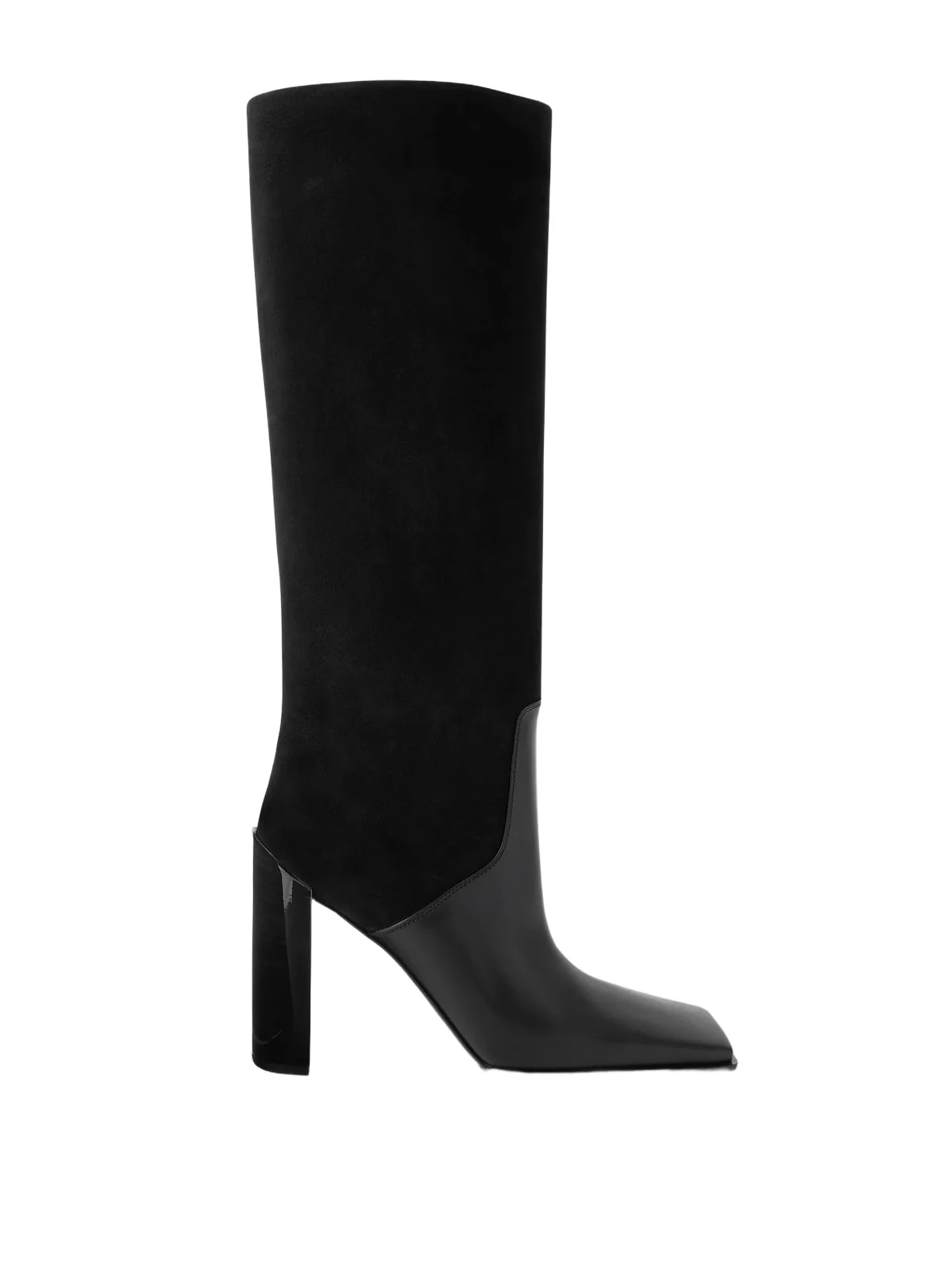 Leather And Nubuck Knee Boots