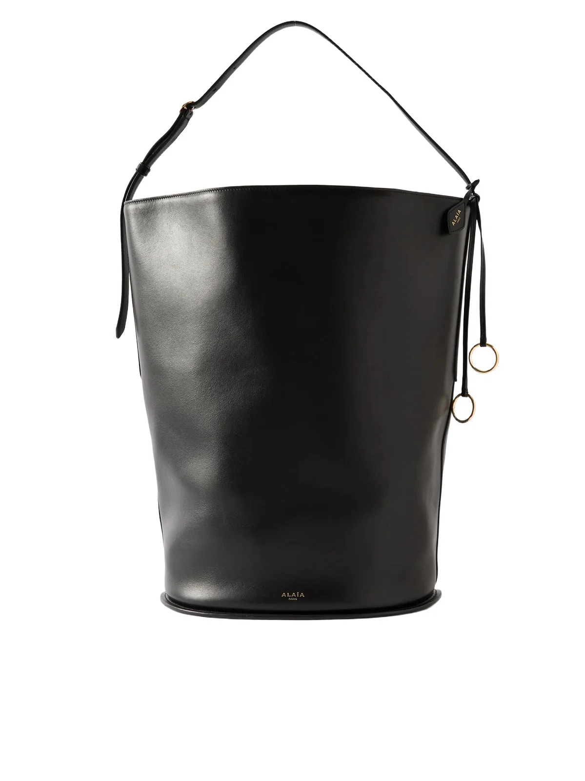 Hip Large Leather Bucket Bag