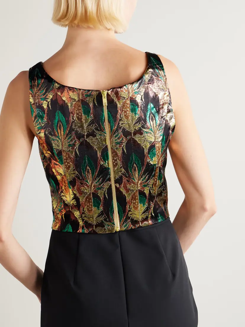Mary Katrantzou Metallic Jacquard Blouse | Thumbnail 3