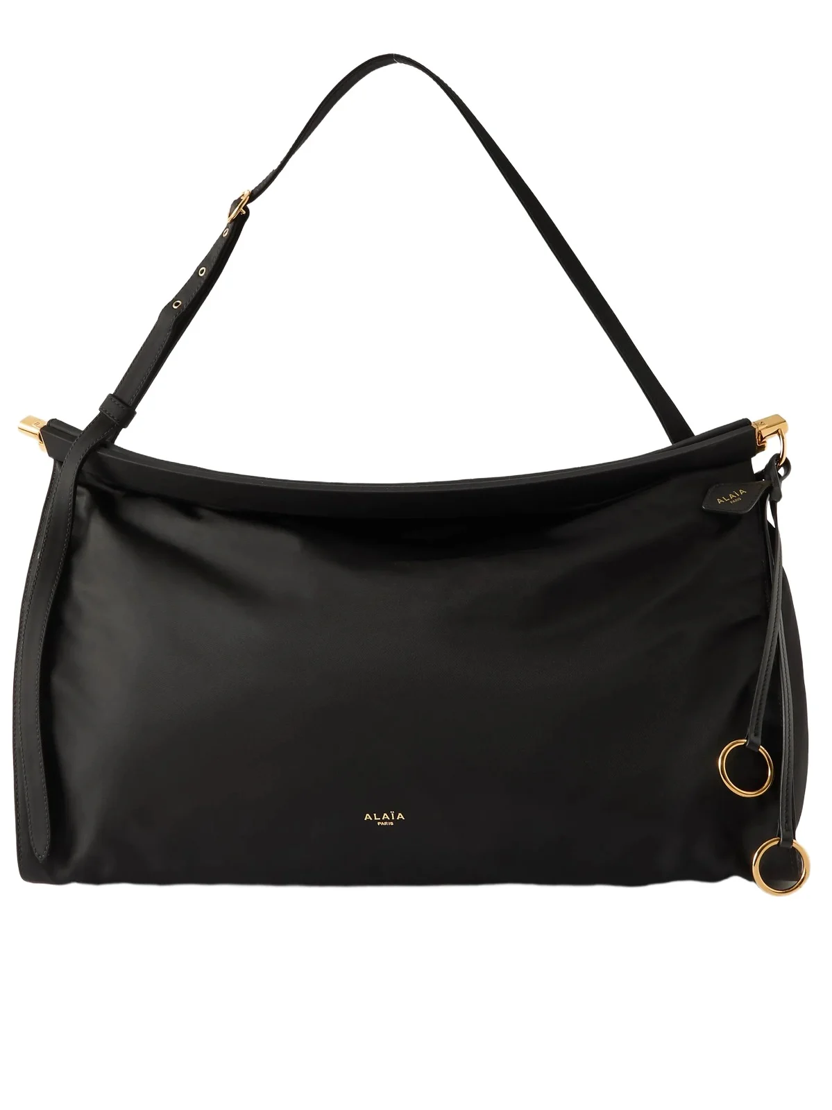 Click E/w Large Leather-trimmed Shell Shoulder Bag