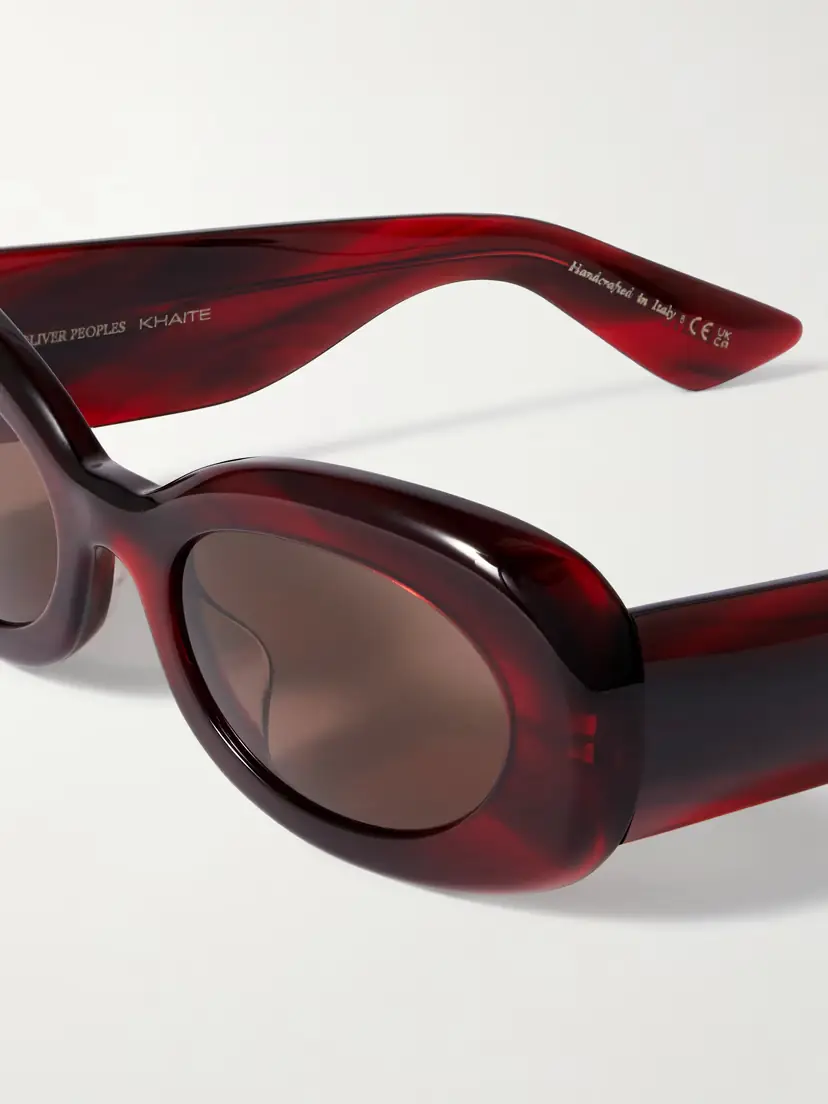Oliver Peoples + Khaite Oval-frame Acetate Sunglasses | Thumbnail 3