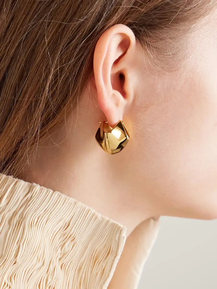 Khaite Lotus Small Gold-plated Earrings | Thumbnail 2 Khaite Lotus Small Gold-plated Earrings | Thumbnail 2
