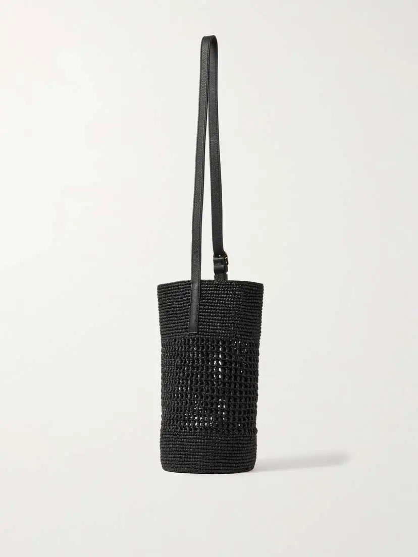 Khaite Billie Leather-trimmed Raffia Bucket Bag | Thumbnail 3 Khaite Billie Leather-trimmed Raffia Bucket Bag | Thumbnail 3