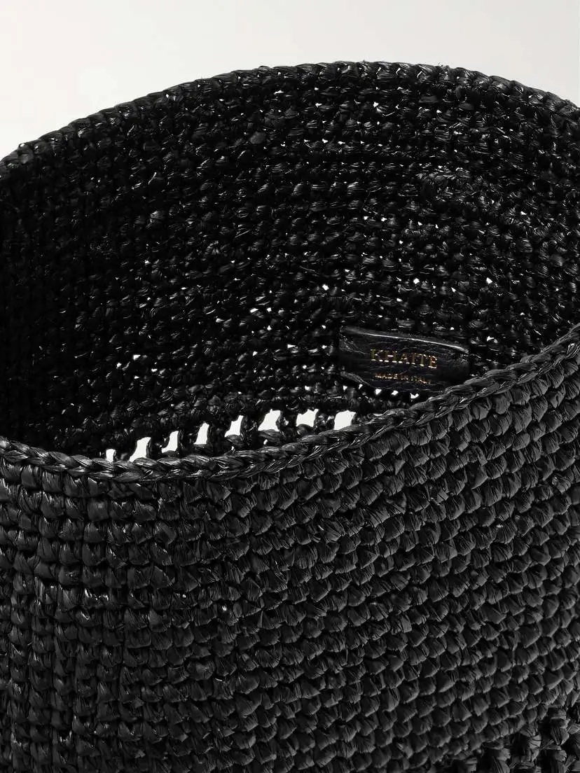 Khaite Billie Leather-trimmed Raffia Bucket Bag | Thumbnail 5 Khaite Billie Leather-trimmed Raffia Bucket Bag | Thumbnail 5
