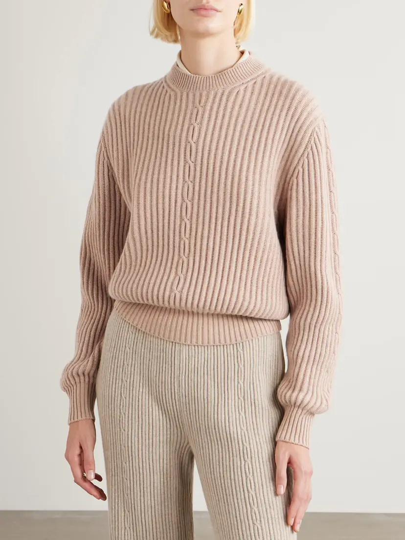Loro Piana Plane Tree Ribbed Cashmere Sweater | Thumbnail 3 Loro Piana Plane Tree Ribbed Cashmere Sweater | Thumbnail 3