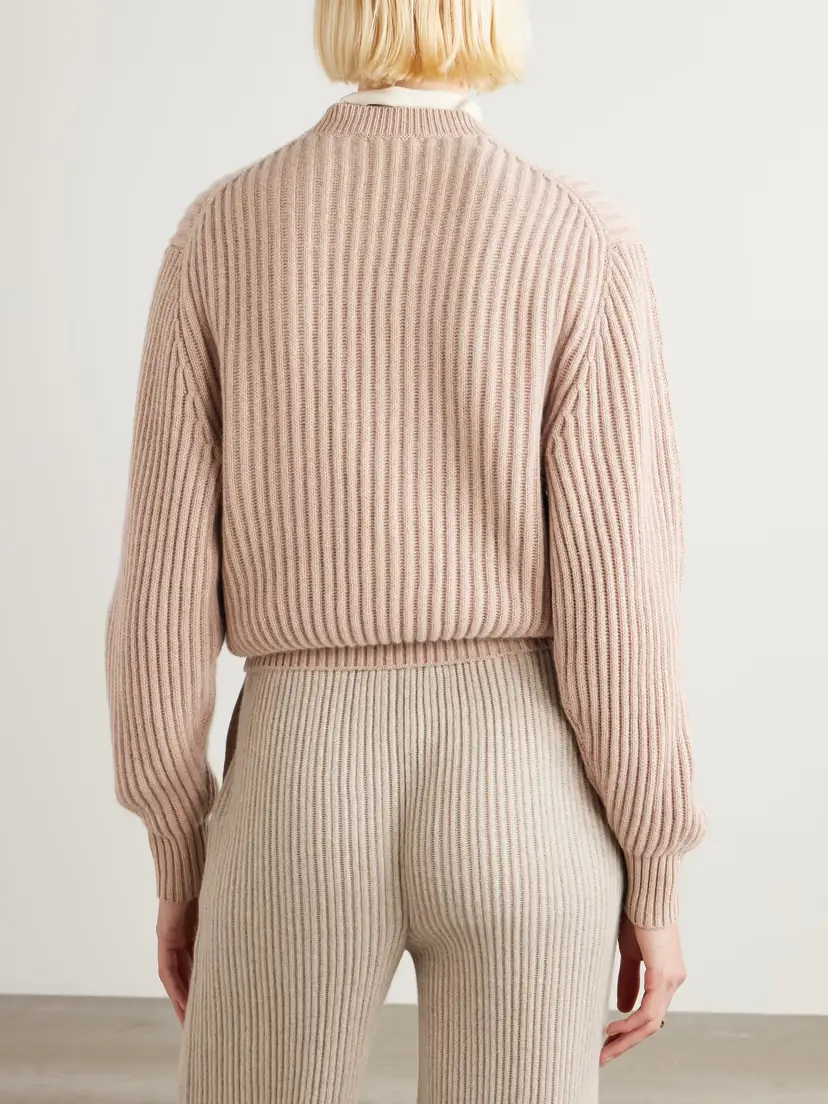 Loro Piana Plane Tree Ribbed Cashmere Sweater | Thumbnail 4 Loro Piana Plane Tree Ribbed Cashmere Sweater | Thumbnail 4