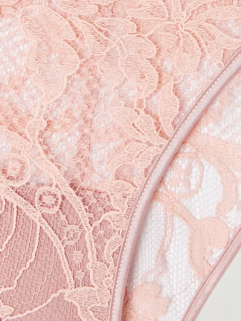 Kiki de Montparnasse Camille Stretch-silk Satin-trimmed Organic Cotton-blend Lace Briefs | Thumbnail 4 Kiki de Montparnasse Camille Stretch-silk Satin-trimmed Organic Cotton-blend Lace Briefs | Thumbnail 4