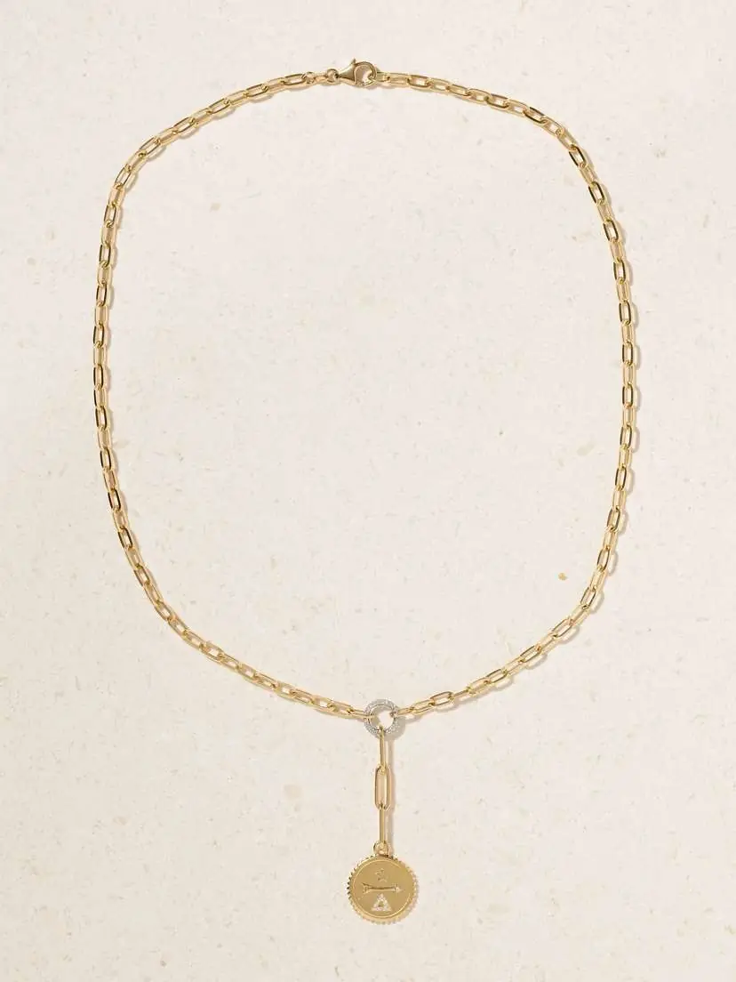 Foundrae Dream + Refined Clip 18-karat Yellow And White Gold Diamond Necklace | Thumbnail 4 Foundrae Dream + Refined Clip 18-karat Yellow And White Gold Diamond Necklace | Thumbnail 4