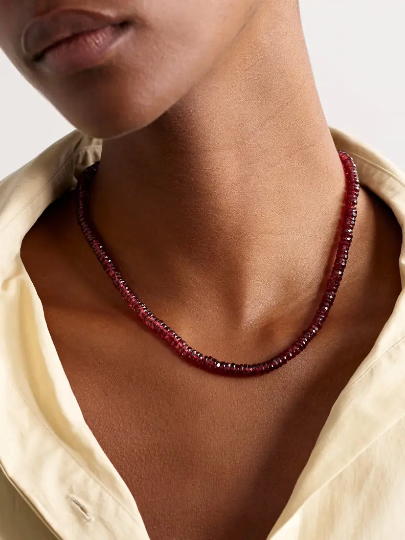 JIA JIA Gold Garnet Necklace | Thumbnail 2 JIA JIA Gold Garnet Necklace | Thumbnail 2