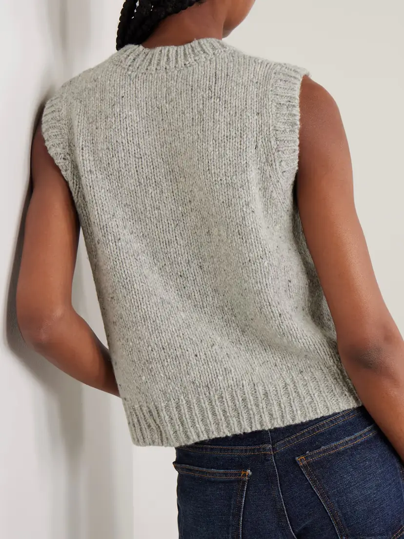 Suzie Kondi Nico Cropped Cashmere Sweater Vest | Thumbnail 3