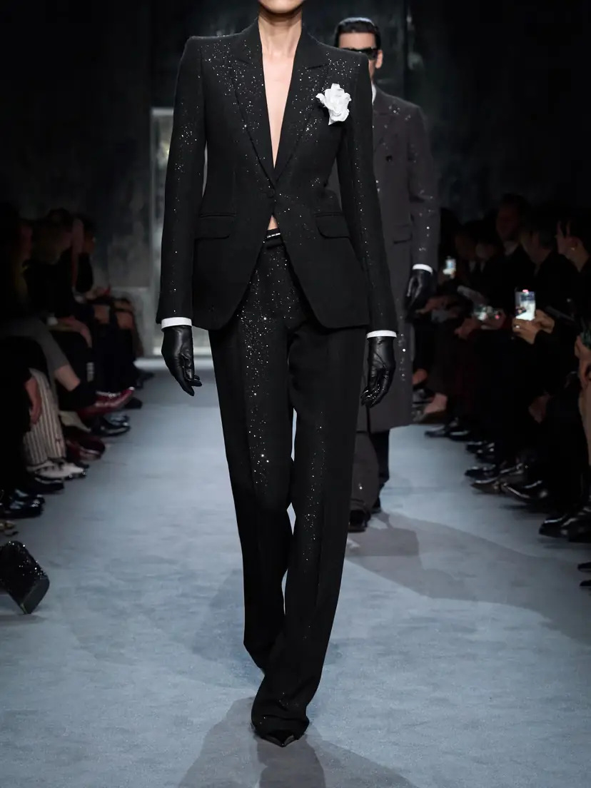 Tom Ford Sequin-embellished Wool-blend Twill Straight-leg Pants | Thumbnail 5 Tom Ford Sequin-embellished Wool-blend Twill Straight-leg Pants | Thumbnail 5