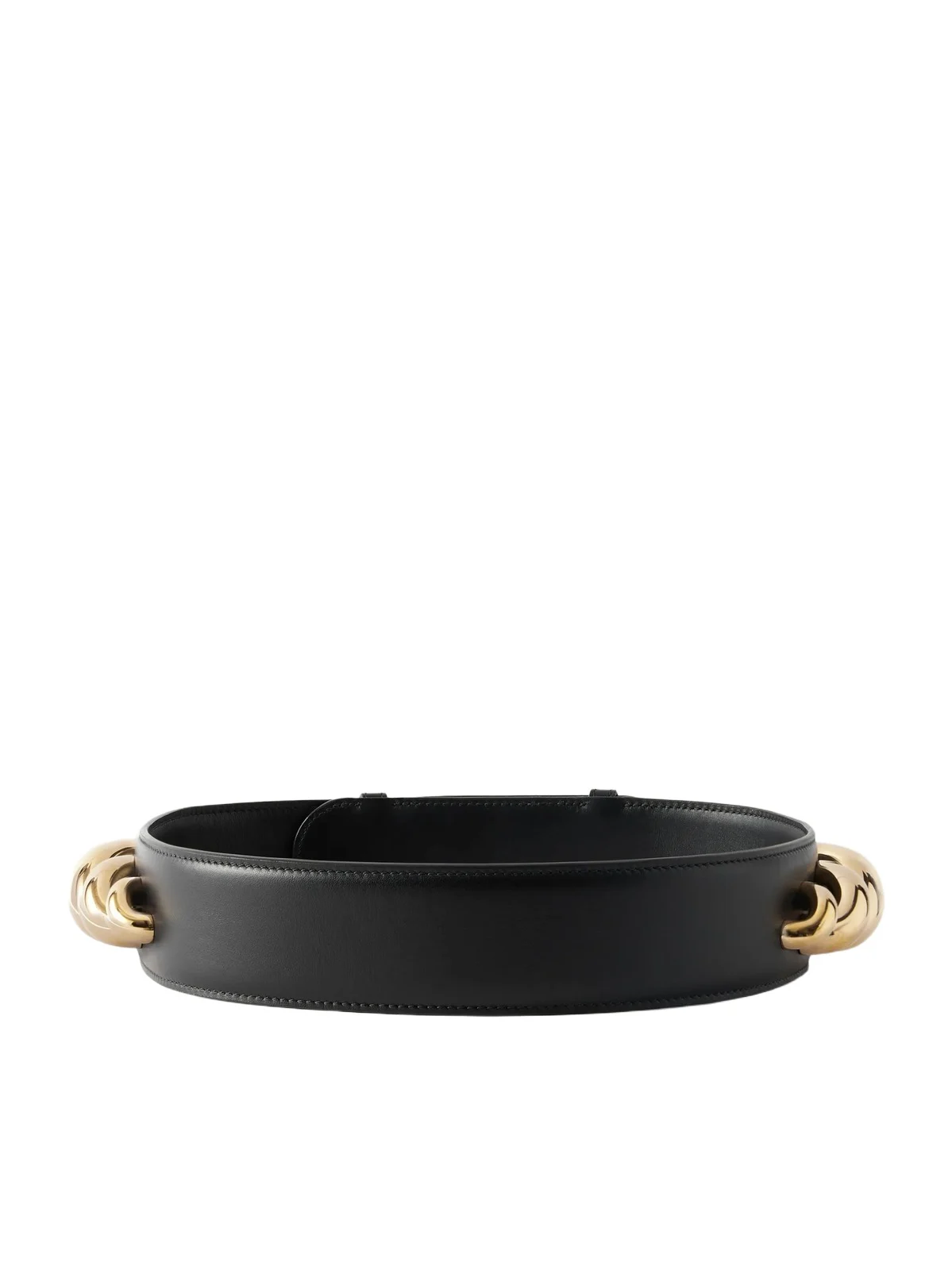 Gold-tone Embellished Leather Belt