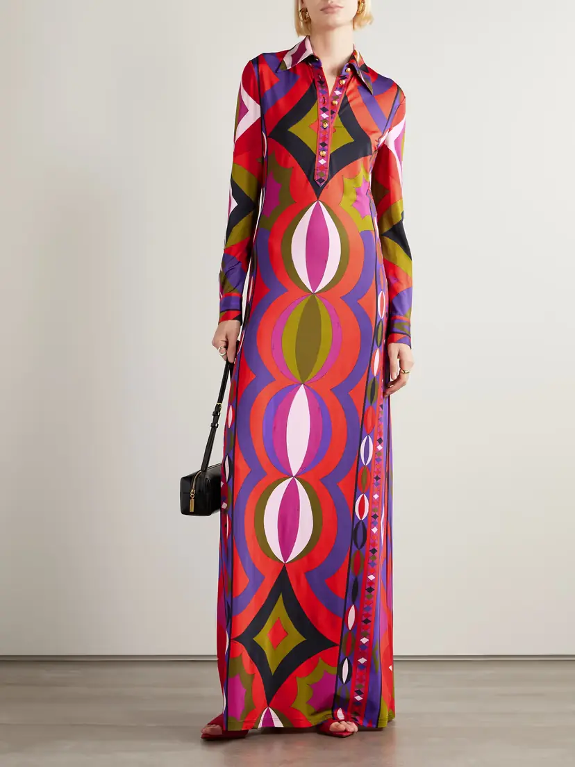 PUCCI Printed Satin Maxi Dress | Thumbnail 2 PUCCI Printed Satin Maxi Dress | Thumbnail 2