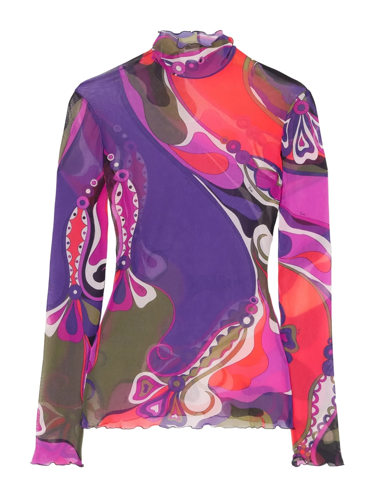 Printed Tulle Blouse Printed Tulle Blouse