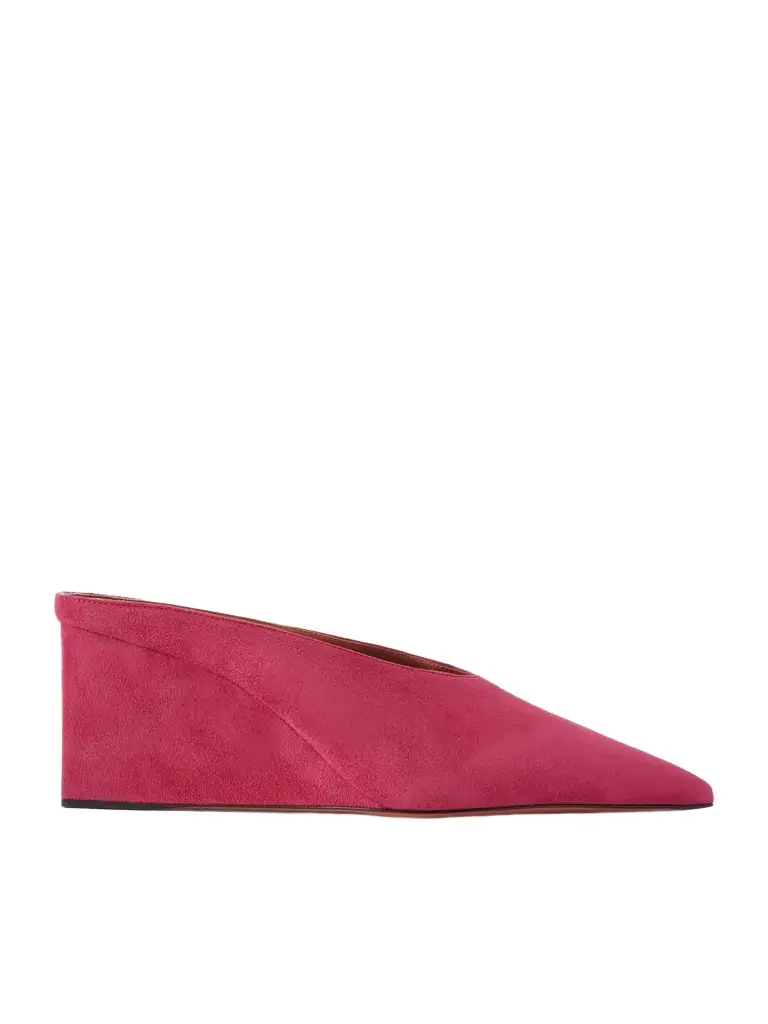 Alaïa 75 Suede Point-toe Wedge Mules | Image 1 Alaïa 75 Suede Point-toe Wedge Mules | Image 1