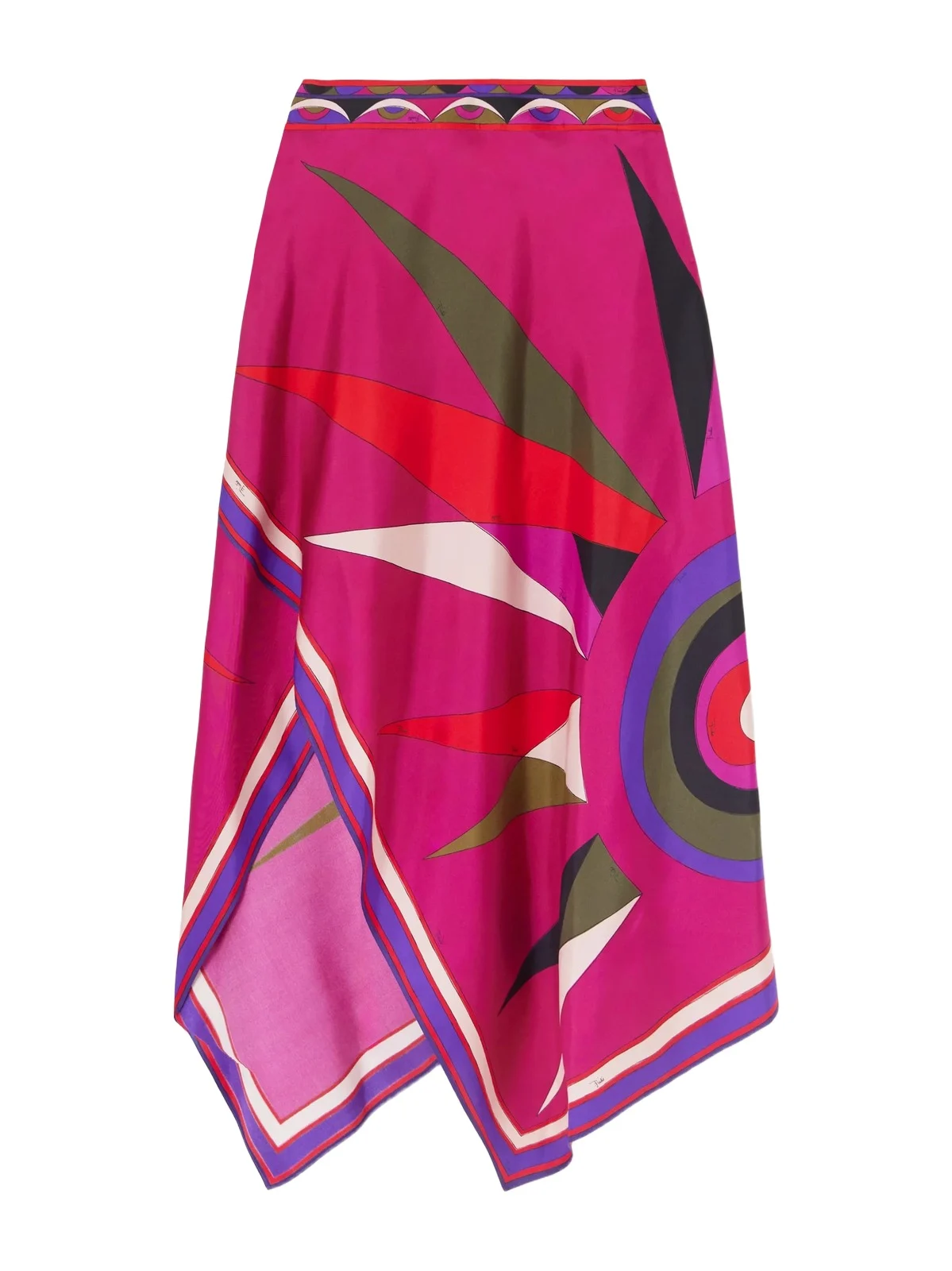 Asymmetric Printed Silk-twill Maxi Skirt Asymmetric Printed Silk-twill Maxi Skirt