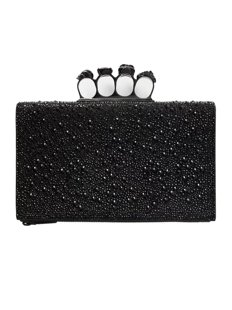 McQueen Knuckle Embellished Leather Pouch | Image 1 McQueen Knuckle Embellished Leather Pouch | Image 1