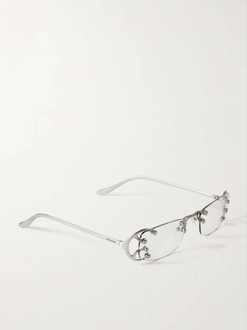 PRADA EYEWEAR Square-frame Silver-tone Optical Glasses | Thumbnail 3 PRADA EYEWEAR Square-frame Silver-tone Optical Glasses | Thumbnail 3