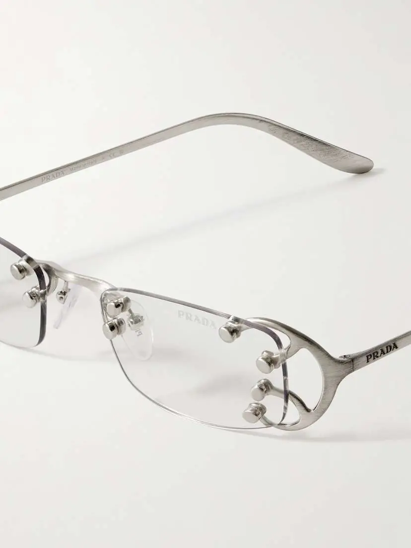 PRADA EYEWEAR Square-frame Silver-tone Optical Glasses | Thumbnail 4 PRADA EYEWEAR Square-frame Silver-tone Optical Glasses | Thumbnail 4