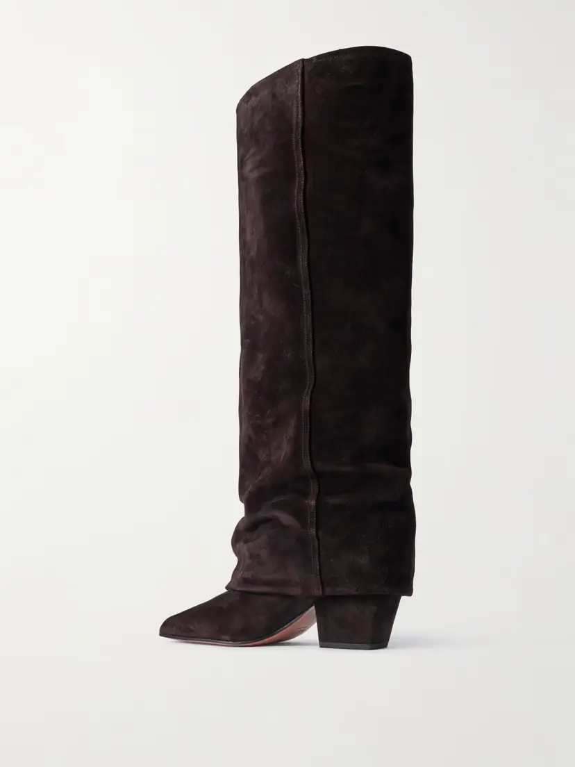 Paris Texas Jane 60 Folded Suede Knee Boots | Thumbnail 3 Paris Texas Jane 60 Folded Suede Knee Boots | Thumbnail 3