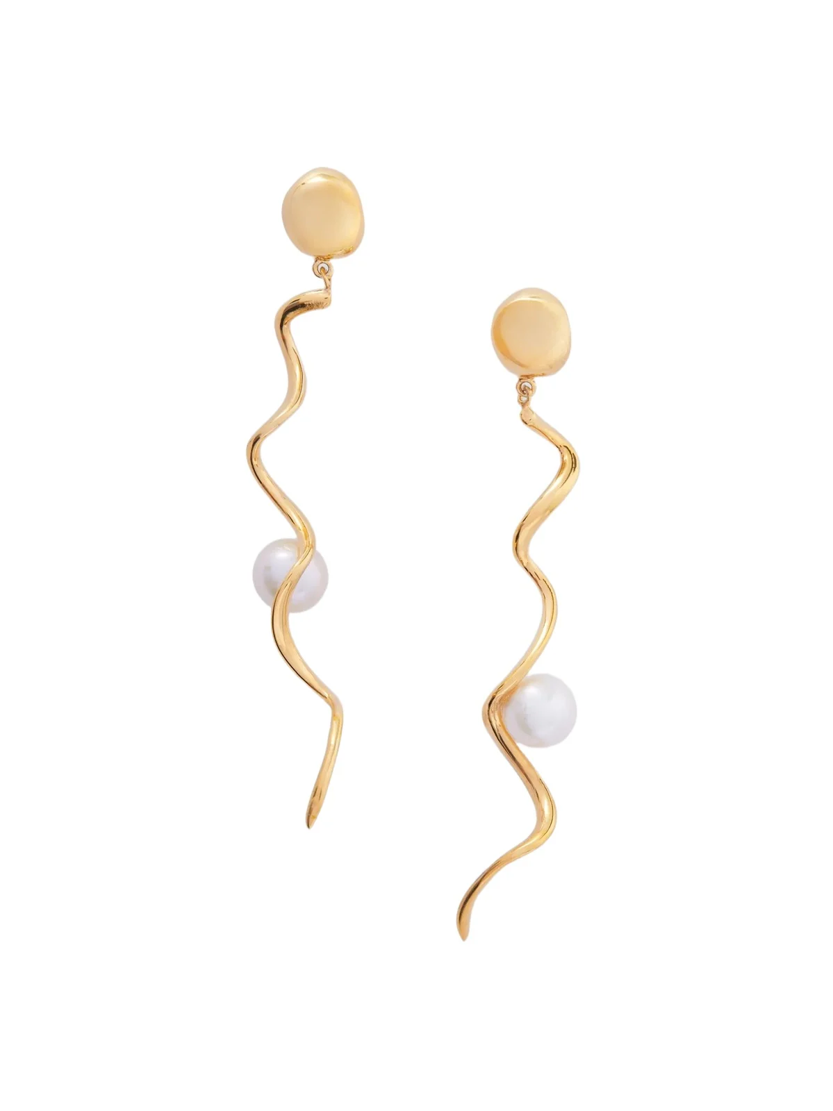 Teneille Recycled Gold Vermeil Pearl Earrings Teneille Recycled Gold Vermeil Pearl Earrings