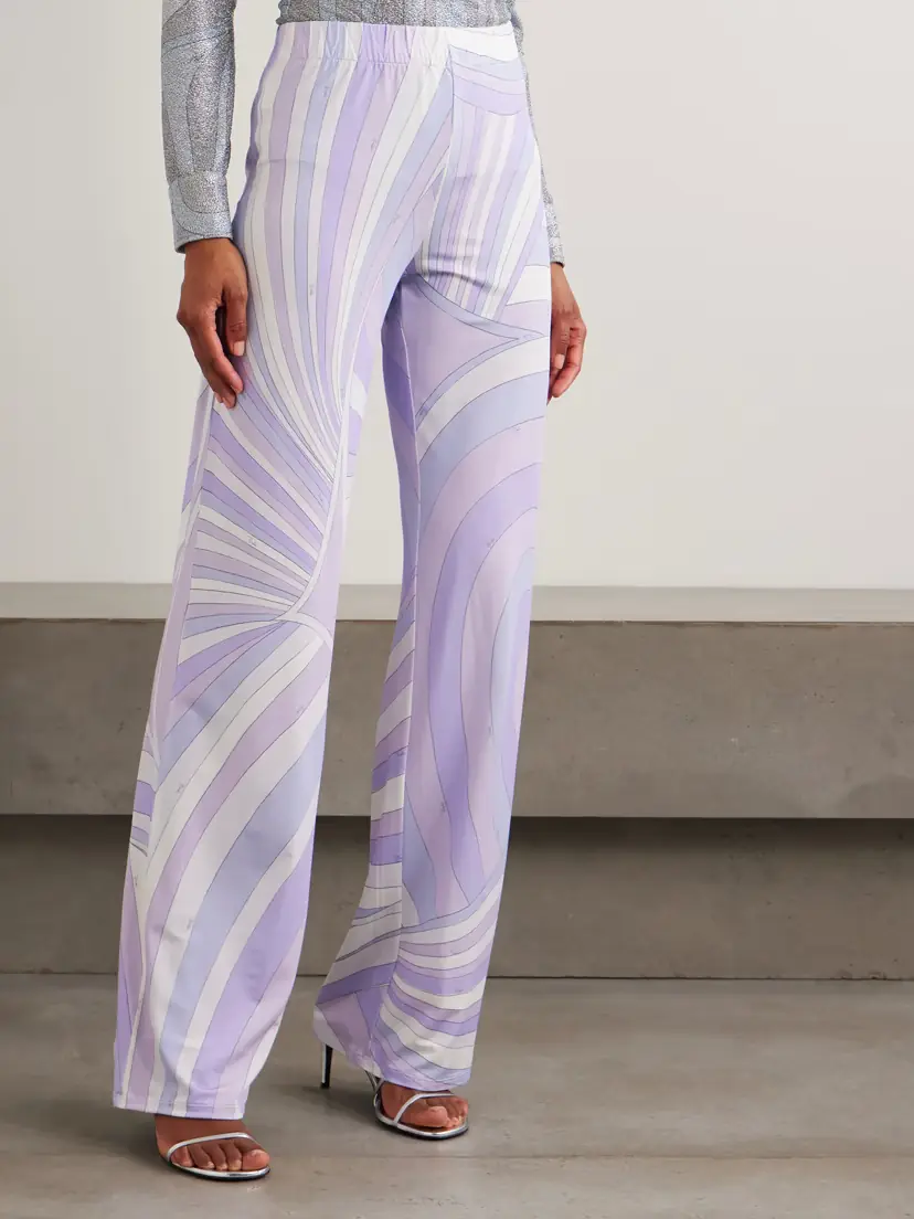 PUCCI Iride Printed Satin-jersey Wide-leg Pants | Thumbnail 3 PUCCI Iride Printed Satin-jersey Wide-leg Pants | Thumbnail 3