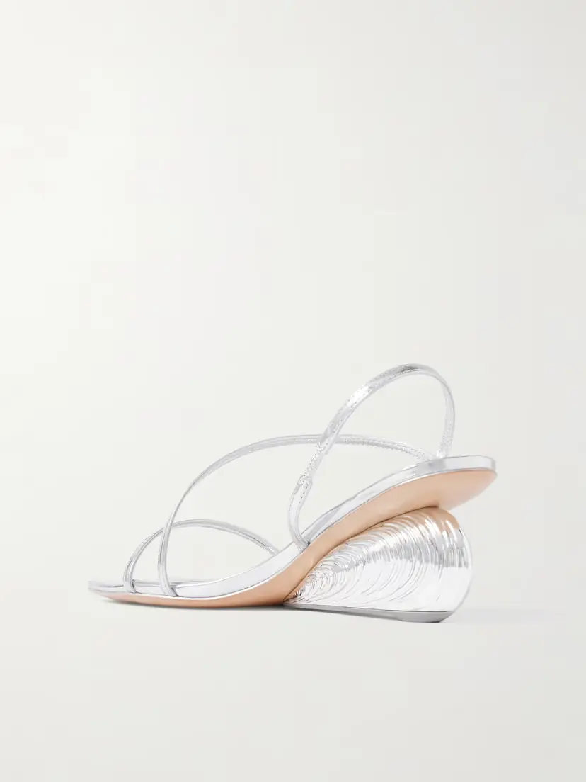 Simkhai Bridget Metallic Leather Wedge Sandals | Thumbnail 3 Simkhai Bridget Metallic Leather Wedge Sandals | Thumbnail 3