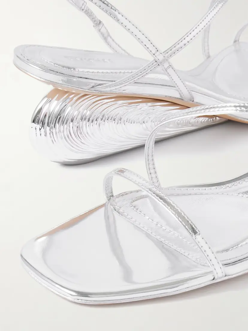 Simkhai Bridget Metallic Leather Wedge Sandals | Thumbnail 4 Simkhai Bridget Metallic Leather Wedge Sandals | Thumbnail 4