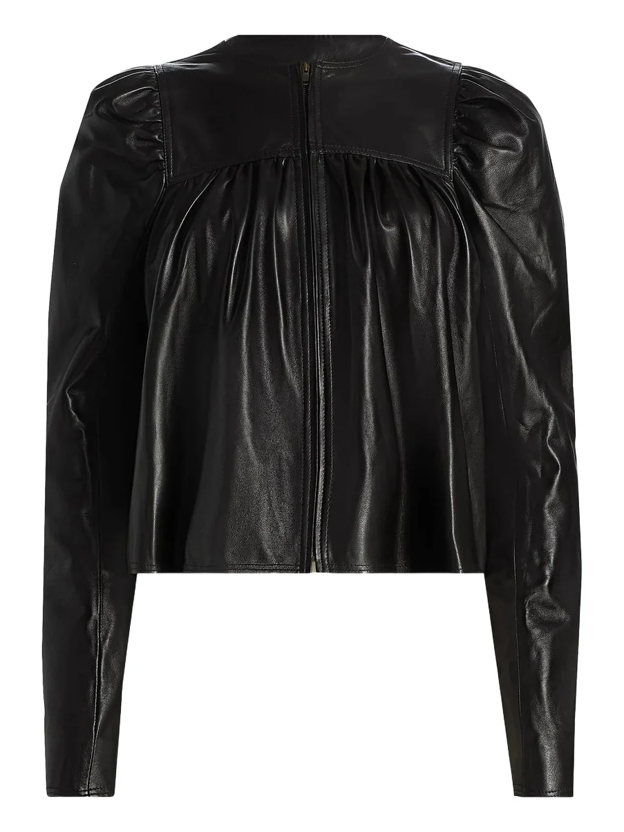 Ulla Johnson Women's Anouk Ruched Leather Jacket