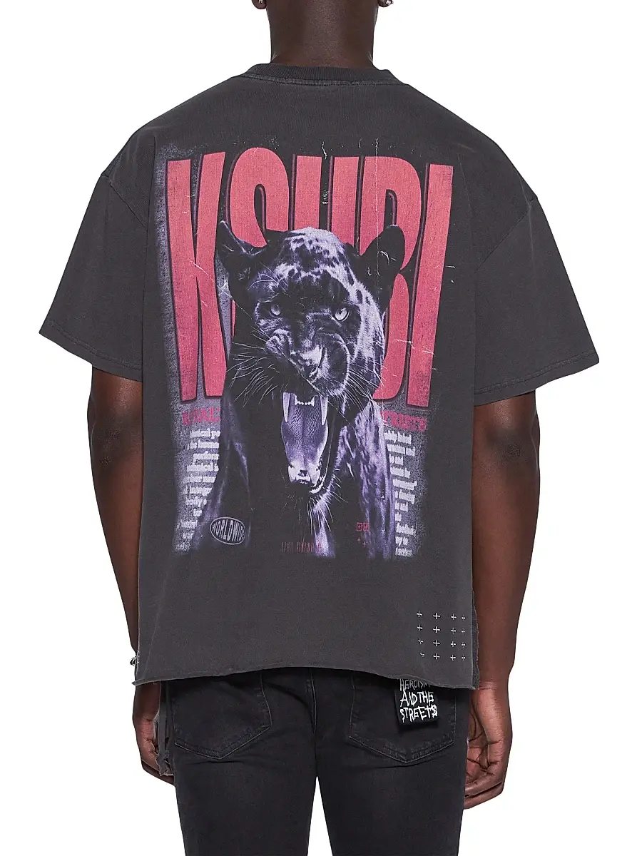 Ksubi Men's Panthera Ekcess Oversized T-Shirt - Black | Thumbnail 3 Ksubi Men's Panthera Ekcess Oversized T-Shirt - Black | Thumbnail 3