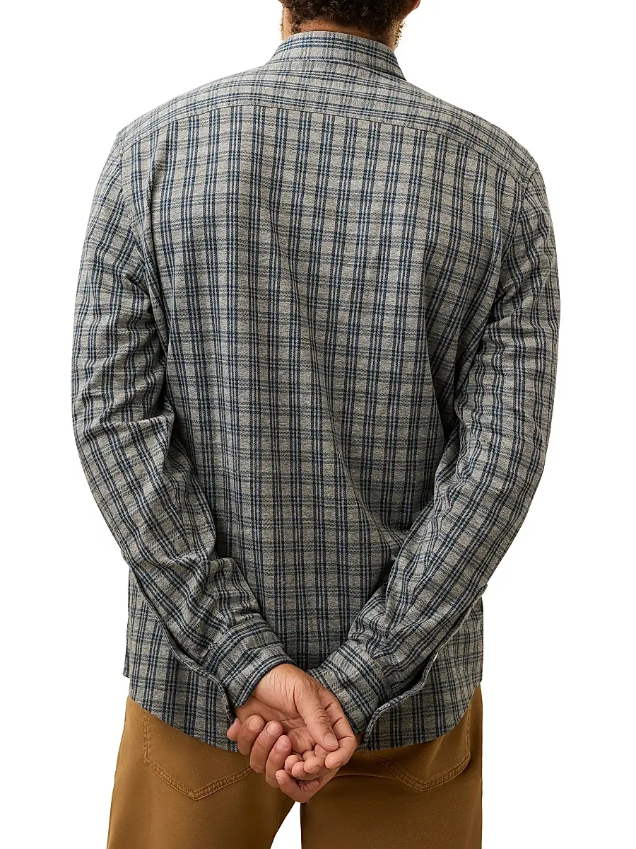Faherty Brand Men's Coastline Plaid Knit Shirt | Thumbnail 4