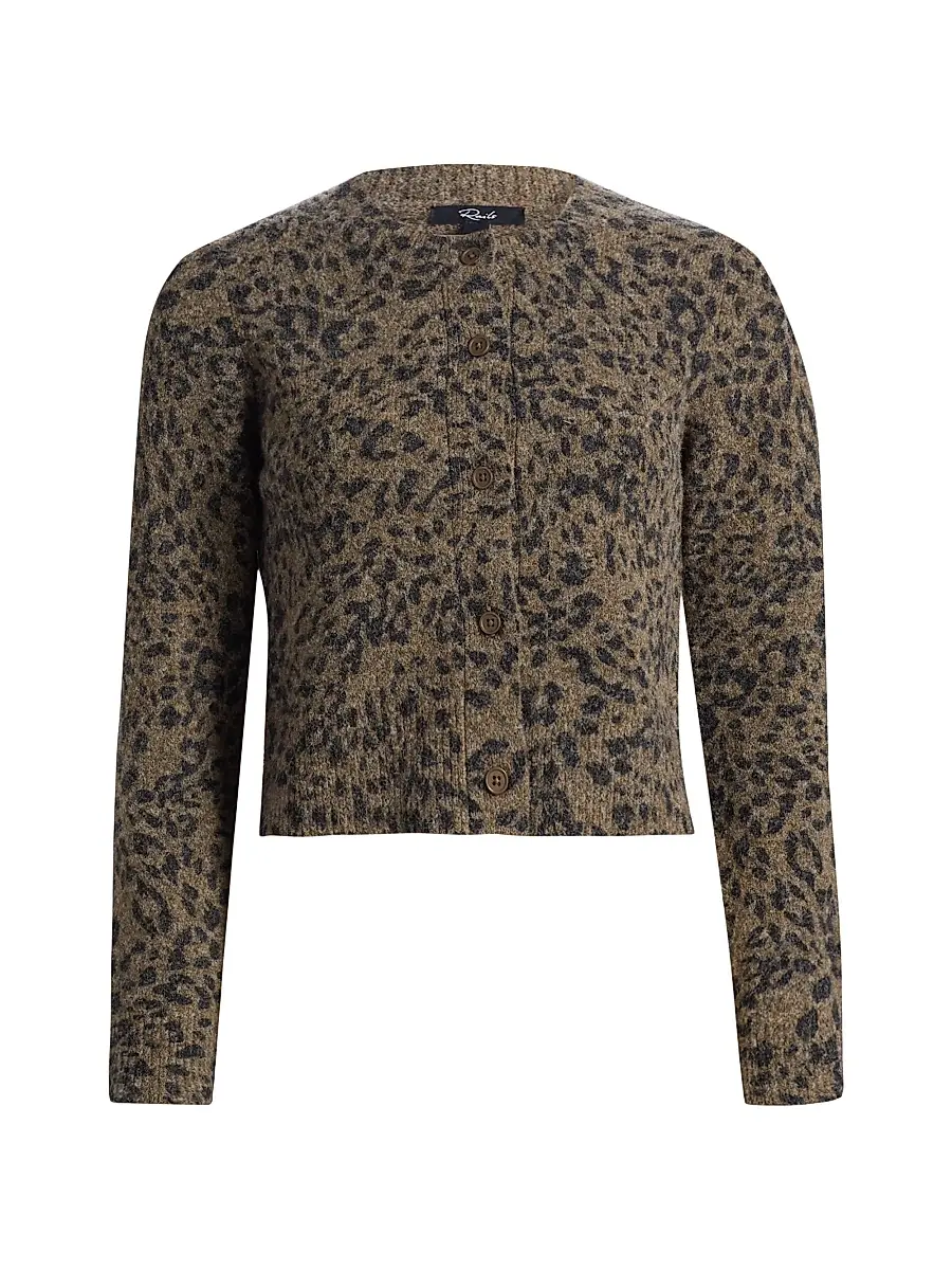 RAILS Women's Matilda Leopard Pattern Cardigan | Image 1 RAILS Women's Matilda Leopard Pattern Cardigan | Image 1