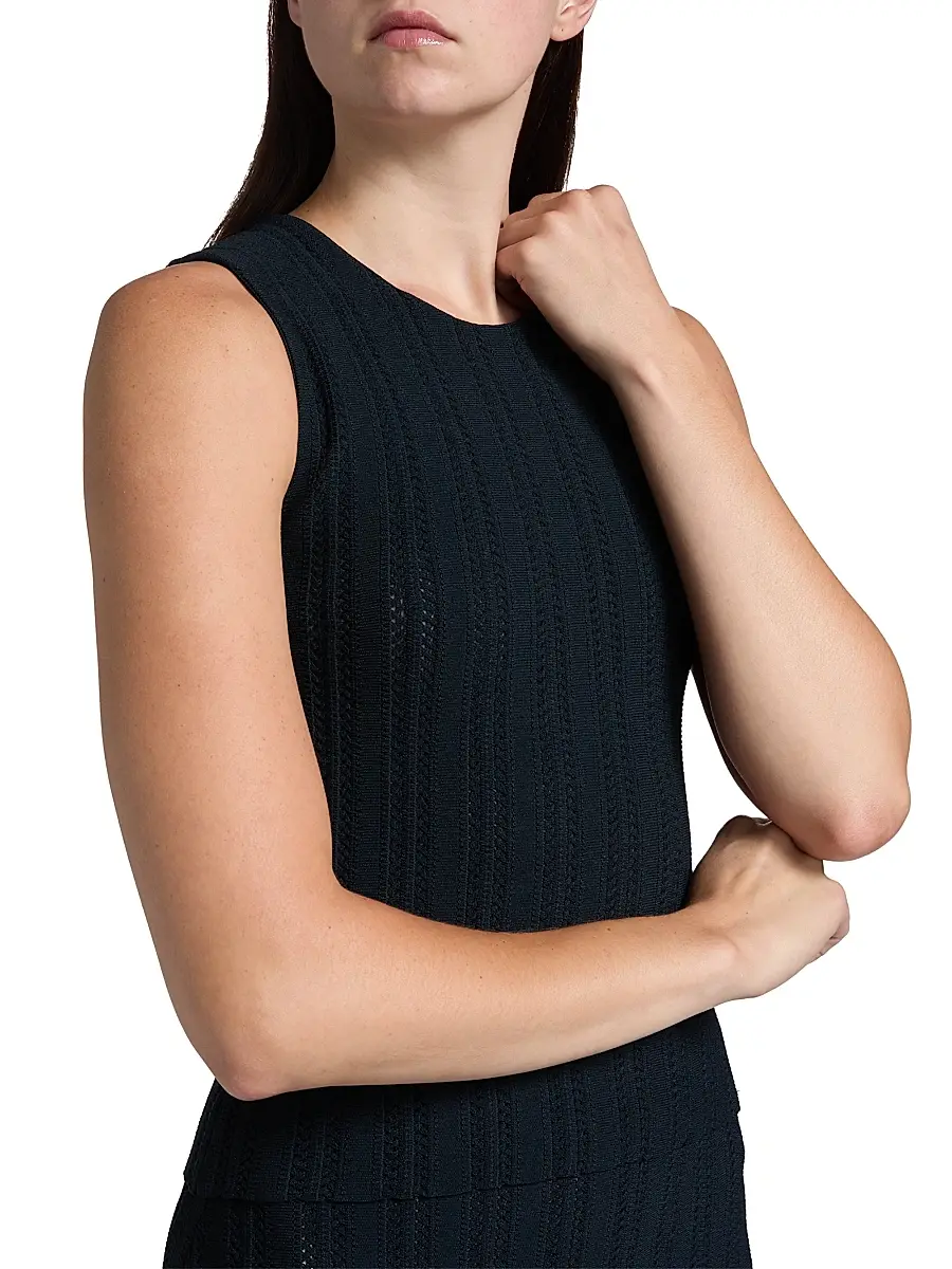 Adam Lippes Women's Brynn Jacquard Sleeveless Top | Thumbnail 6 Adam Lippes Women's Brynn Jacquard Sleeveless Top | Thumbnail 6