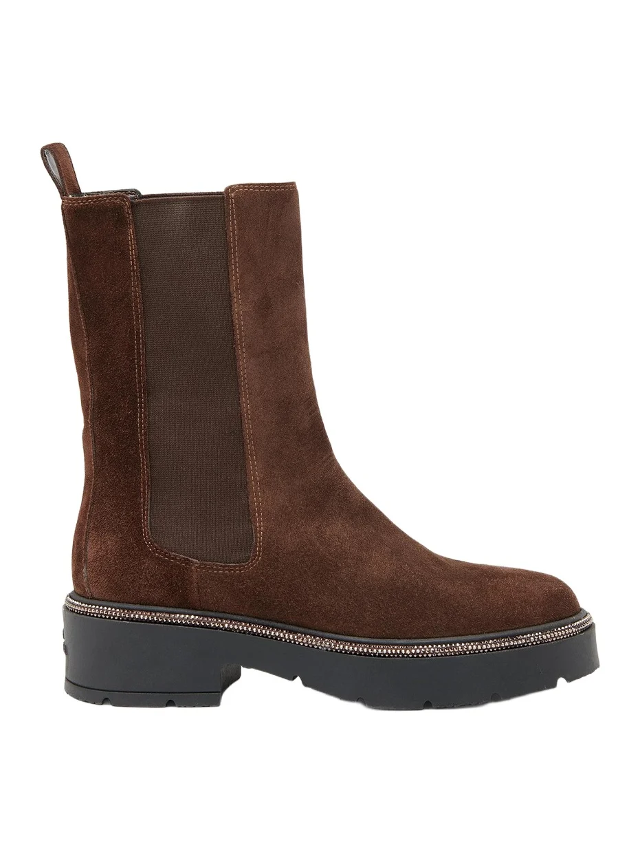 René Caovilla Women's Suede Chelsea Boots