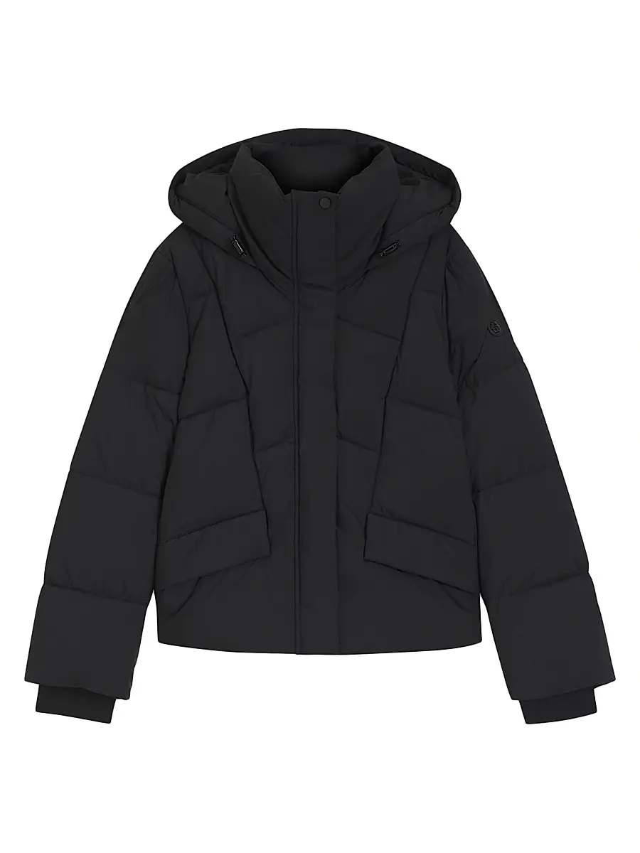 BOSS Women's Piping-Detail Jacket with Padding - Black | Image 1 BOSS Women's Piping-Detail Jacket with Padding - Black | Image 1