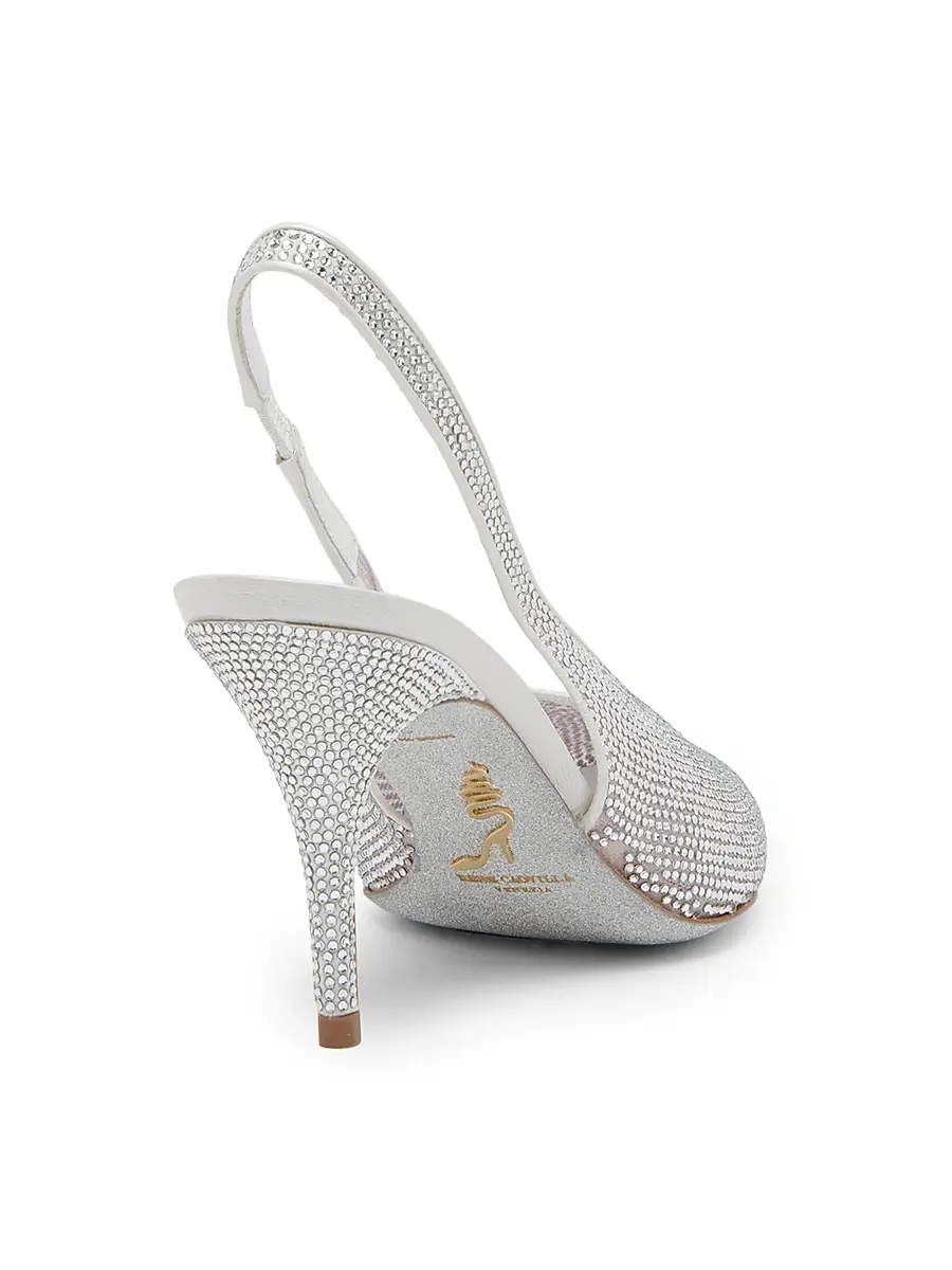 René Caovilla Women's 80MM Embellished Slingback Pumps | Thumbnail 3 René Caovilla Women's 80MM Embellished Slingback Pumps | Thumbnail 3