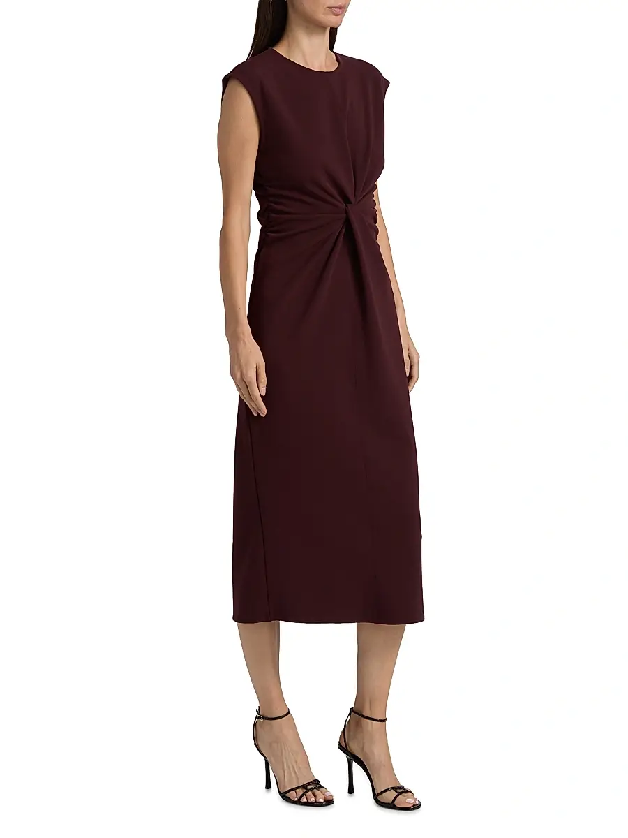 TANYA TAYLOR Women's Kimberly Scuba Twist Midi-Dress | Thumbnail 4 TANYA TAYLOR Women's Kimberly Scuba Twist Midi-Dress | Thumbnail 4