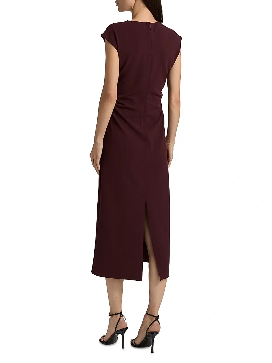 TANYA TAYLOR Women's Kimberly Scuba Twist Midi-Dress | Thumbnail 5 TANYA TAYLOR Women's Kimberly Scuba Twist Midi-Dress | Thumbnail 5