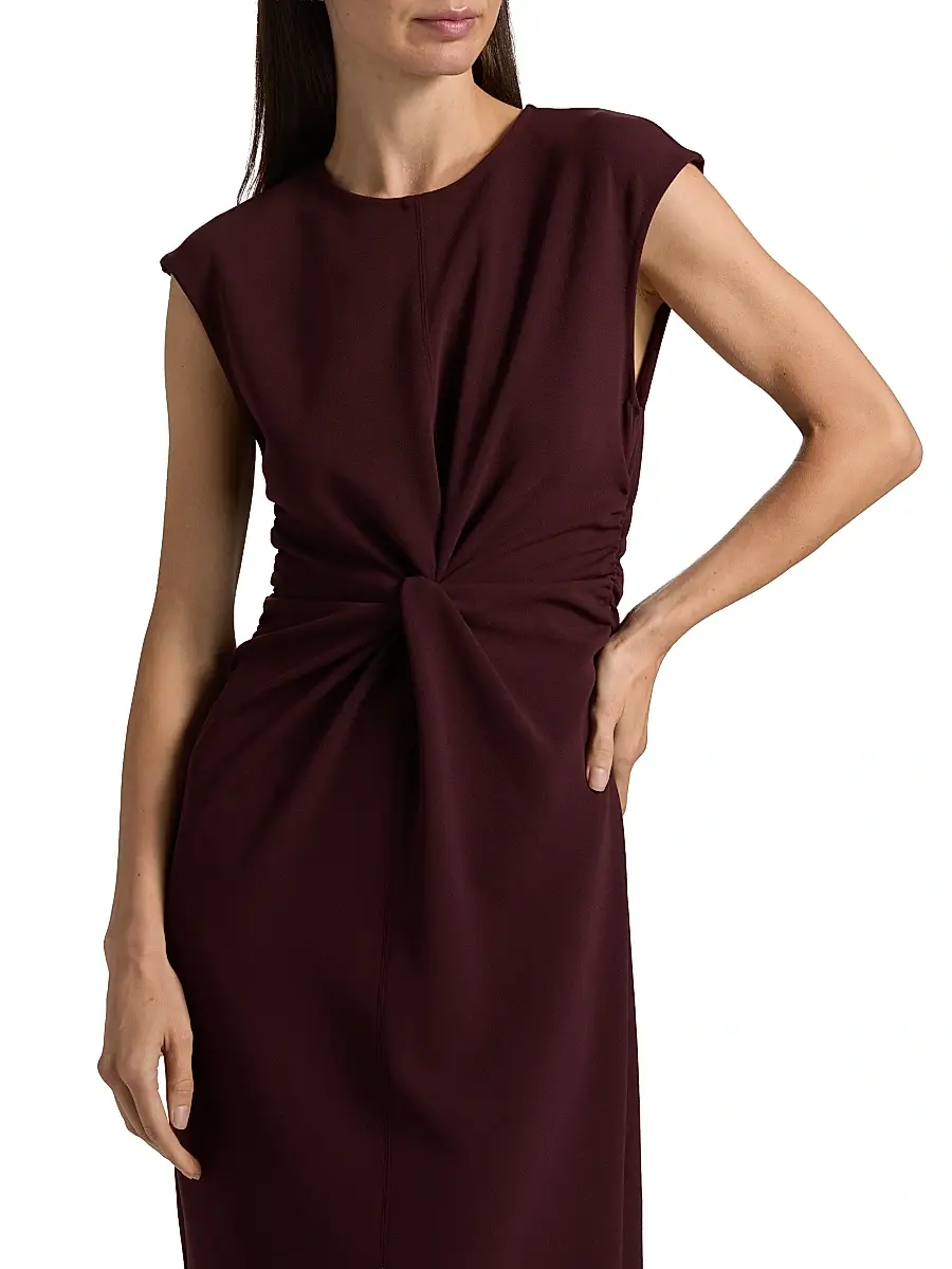 TANYA TAYLOR Women's Kimberly Scuba Twist Midi-Dress | Thumbnail 6 TANYA TAYLOR Women's Kimberly Scuba Twist Midi-Dress | Thumbnail 6