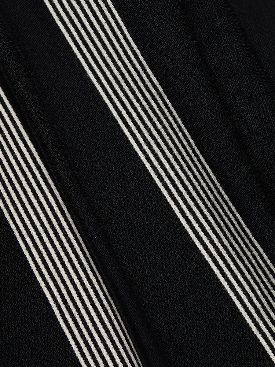 TANYA TAYLOR Women's Theo Striped Ponte Midi-Dress | Thumbnail 7