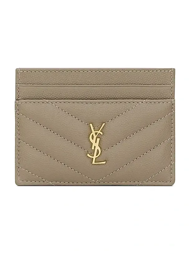 Women's Cassandre Card Case in Grain De Poudre Leather Women's Cassandre Card Case in Grain De Poudre Leather