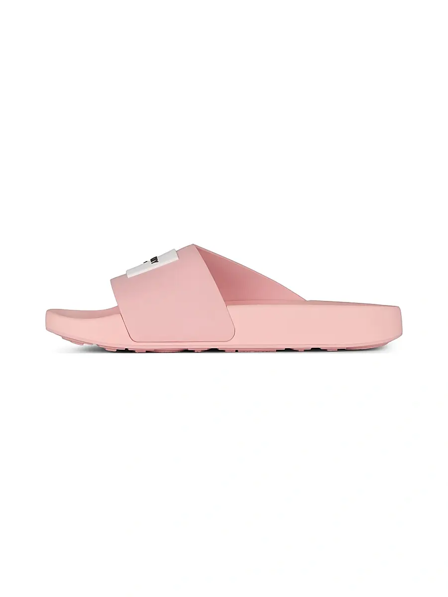 Givenchy Women's Label Flat Mules in Rubber - Blush Pink | Thumbnail 3 Givenchy Women's Label Flat Mules in Rubber - Blush Pink | Thumbnail 3